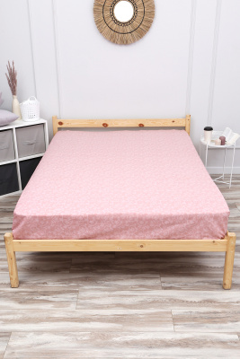 Простыня на резинке поплин Вероника-компаньон пыльная роза