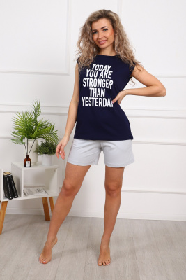 1016 Костюм синий, дымчатый